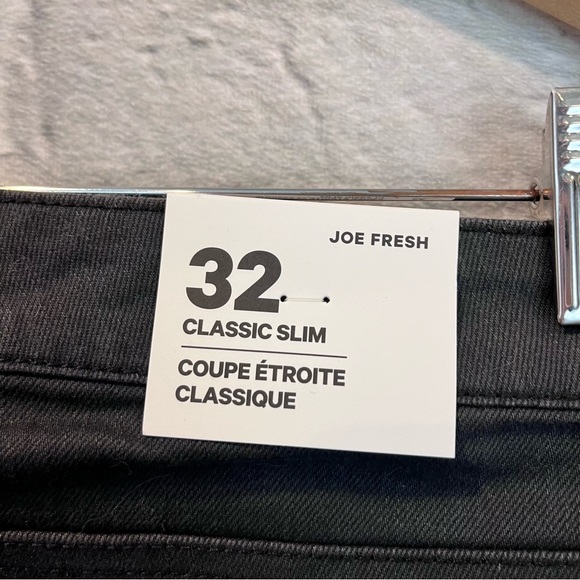 NWT Joe Fresh 32” Classic Slim Mid Rise Hurricane Grey Jeans WF8B146080 - Picture 12 of 12